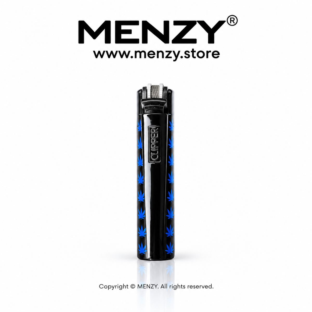 Premium Blue Century Leaf Clipper Gas Lighter