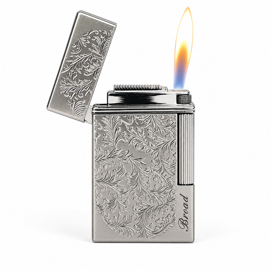 Broad Fortune Flower Side Grinding Lighter