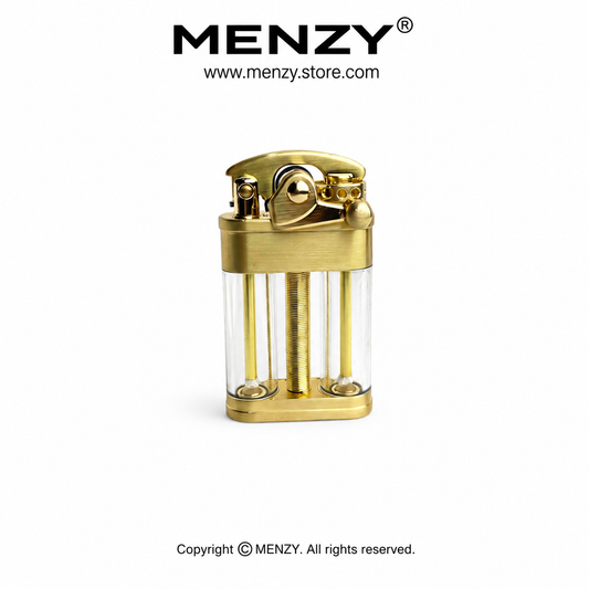Zorro Metal Transparent Fuel Tank Retro Grinding Wheel Zippo Lighter