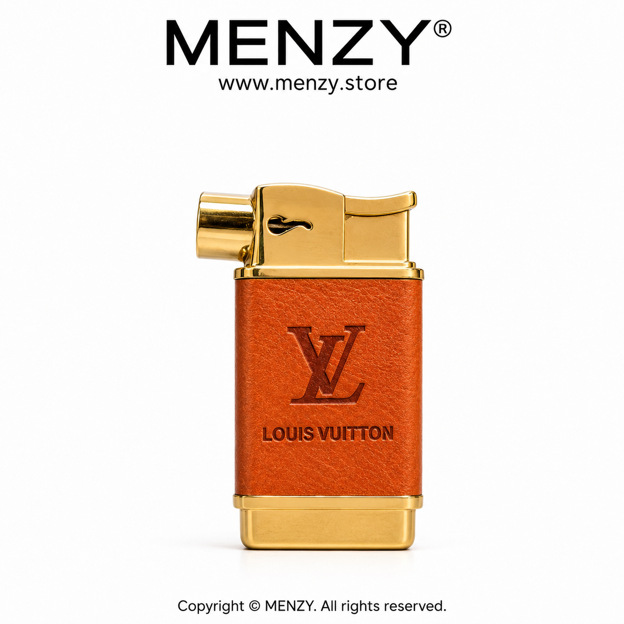 Leather Body Windproof Gas Lighter
