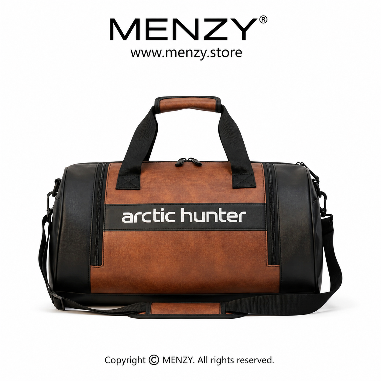 Arctic Hunter Premium Travel & Gym Bag PU Leather & Stylish Duffel Bag