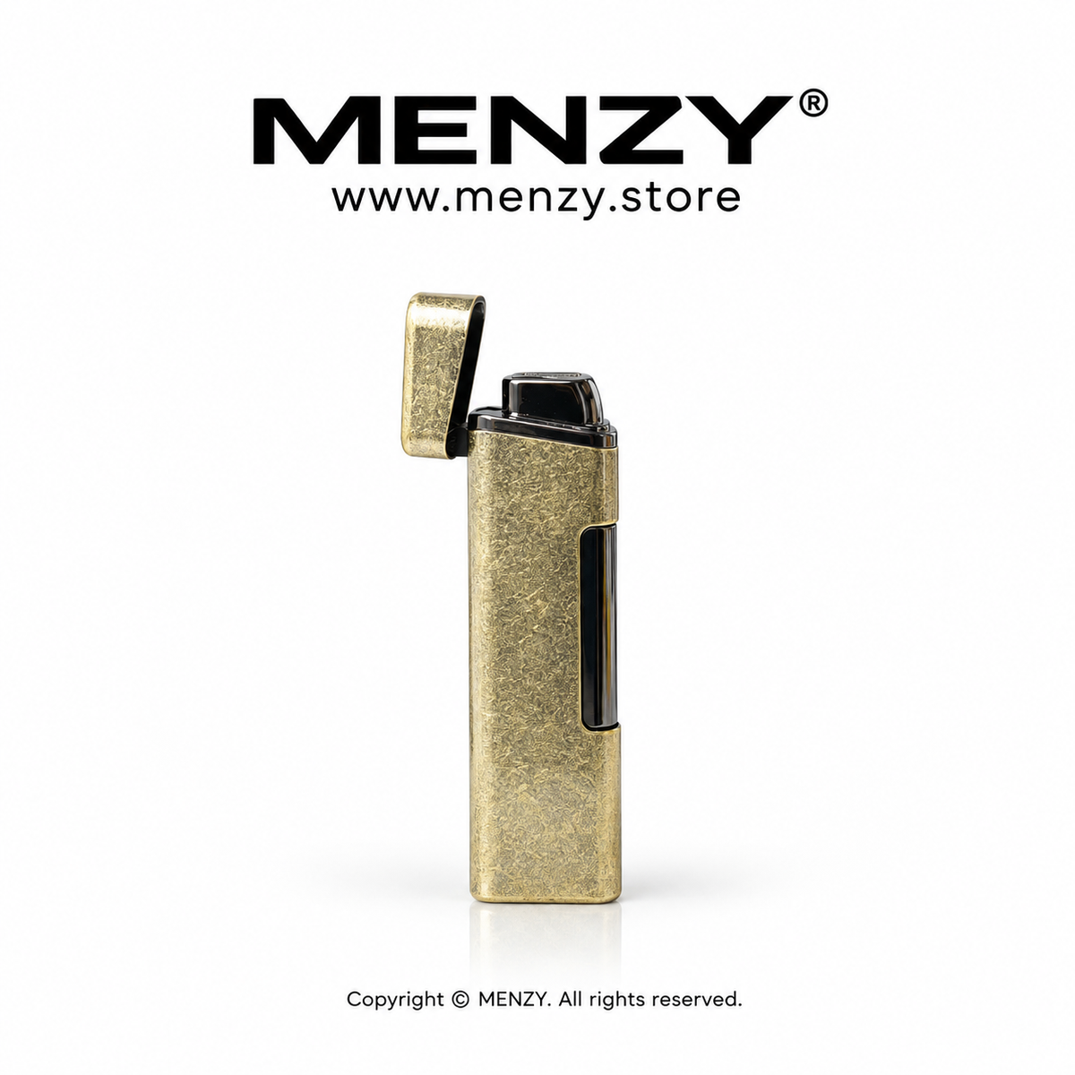 Torch Flame Portable Metal Lighter, Windproof Blue Flame Lighter