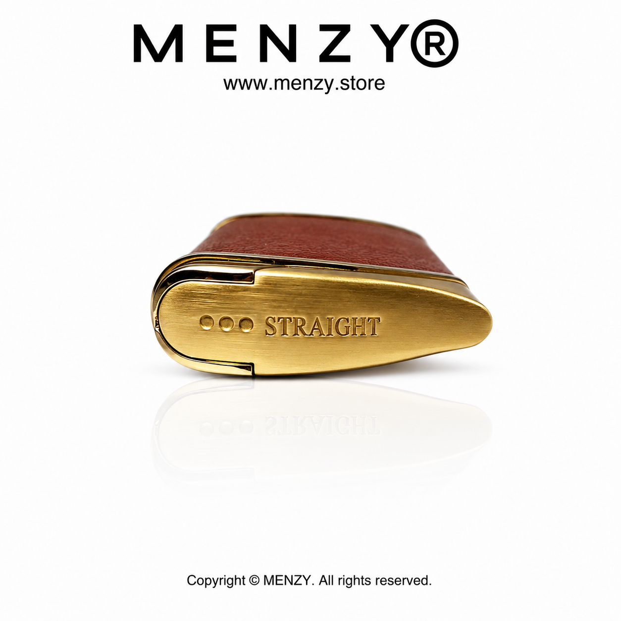 Brown Leather Finish Multi Design Embossed Lighter