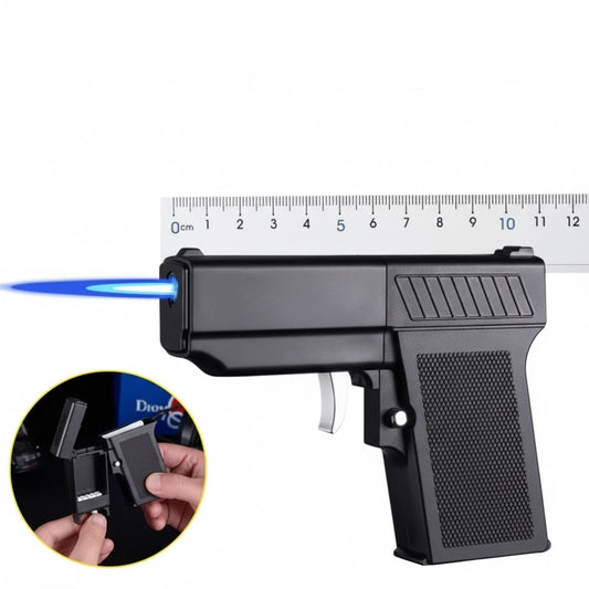 2 in 1 Gunshaped Cigarette Case And Lighter (Gas Refillable)