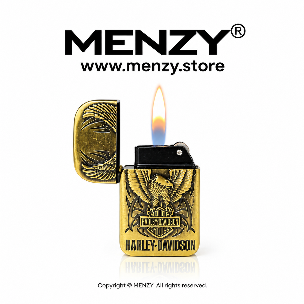 Slim Harley Davidson Gas Lighter