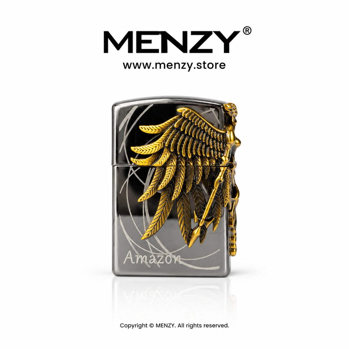 3D Amazon Zippo Style Gas Lighter