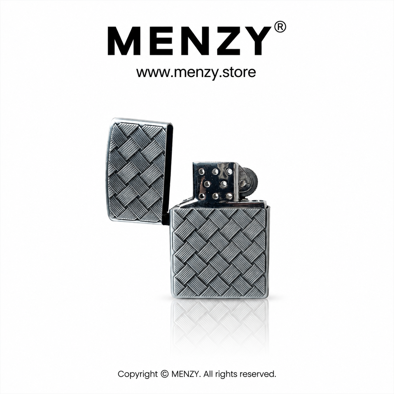 Zippo Mesh Gold Brass K24 Plating Diamond Cut Armor Case