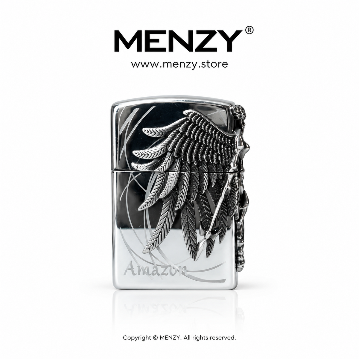 3D Amazon Zippo Style Gas Lighter