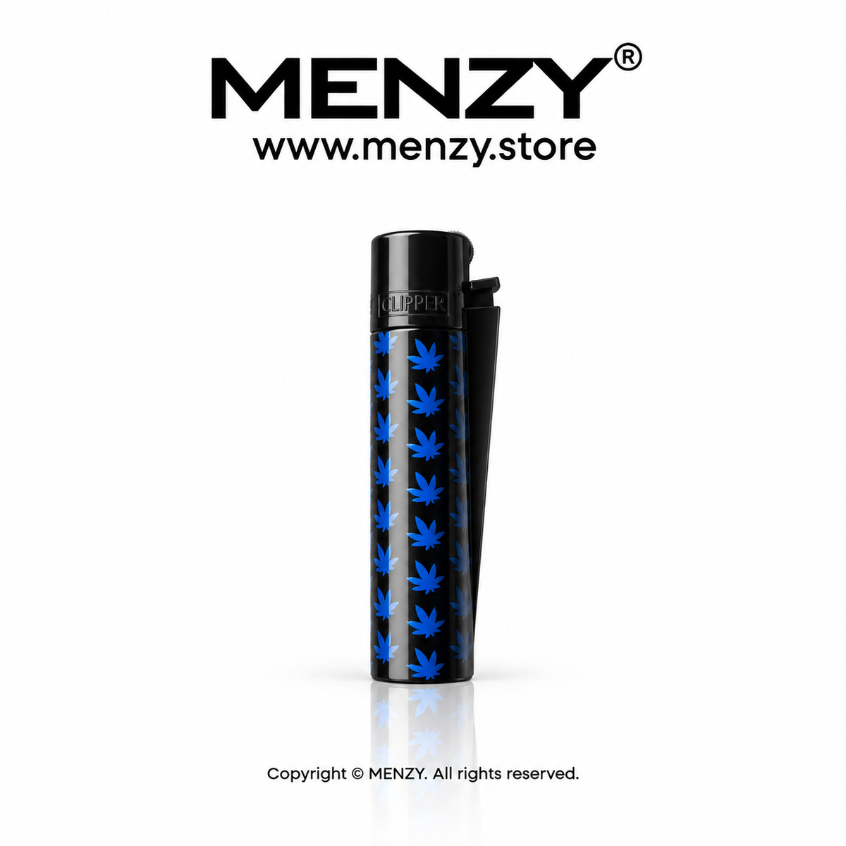 Premium Blue Century Leaf Clipper Gas Lighter