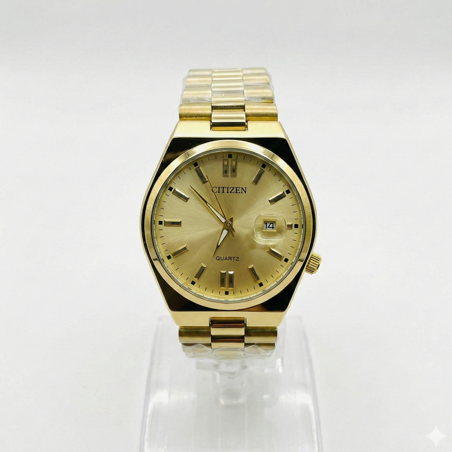Citizen Full Golden Stainless Steel Chain Watch for Men (40mm Quartz) image 4