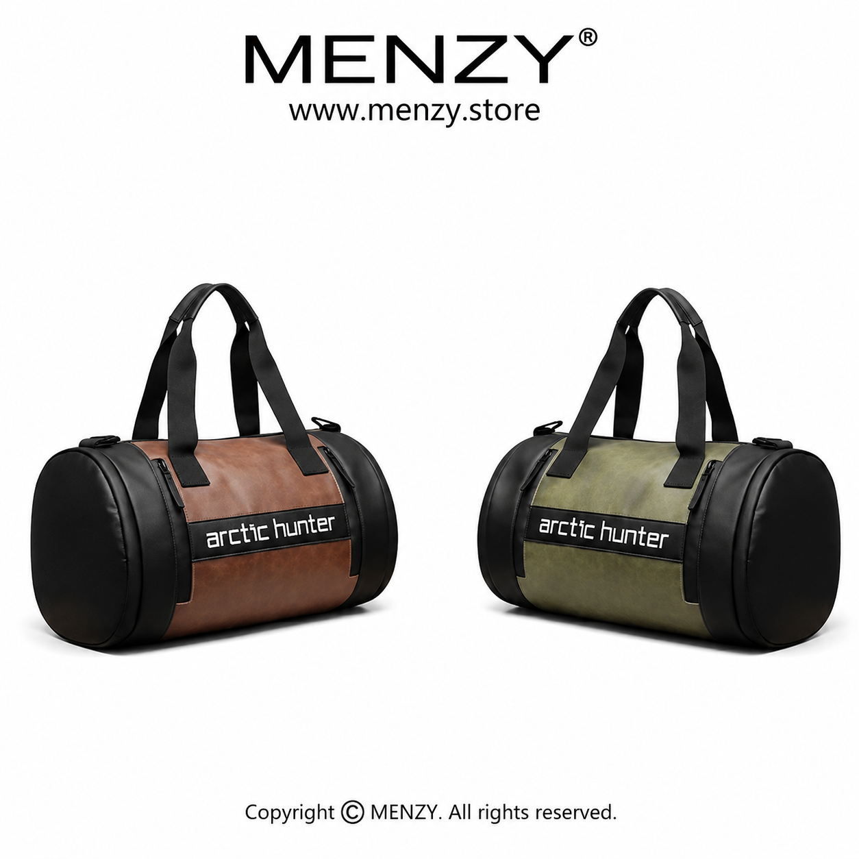 Arctic Hunter Premium Travel & Gym Bag PU Leather & Stylish Duffel Bag