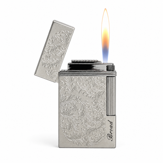 Broad Fortune Flower Side Grinding Lighter