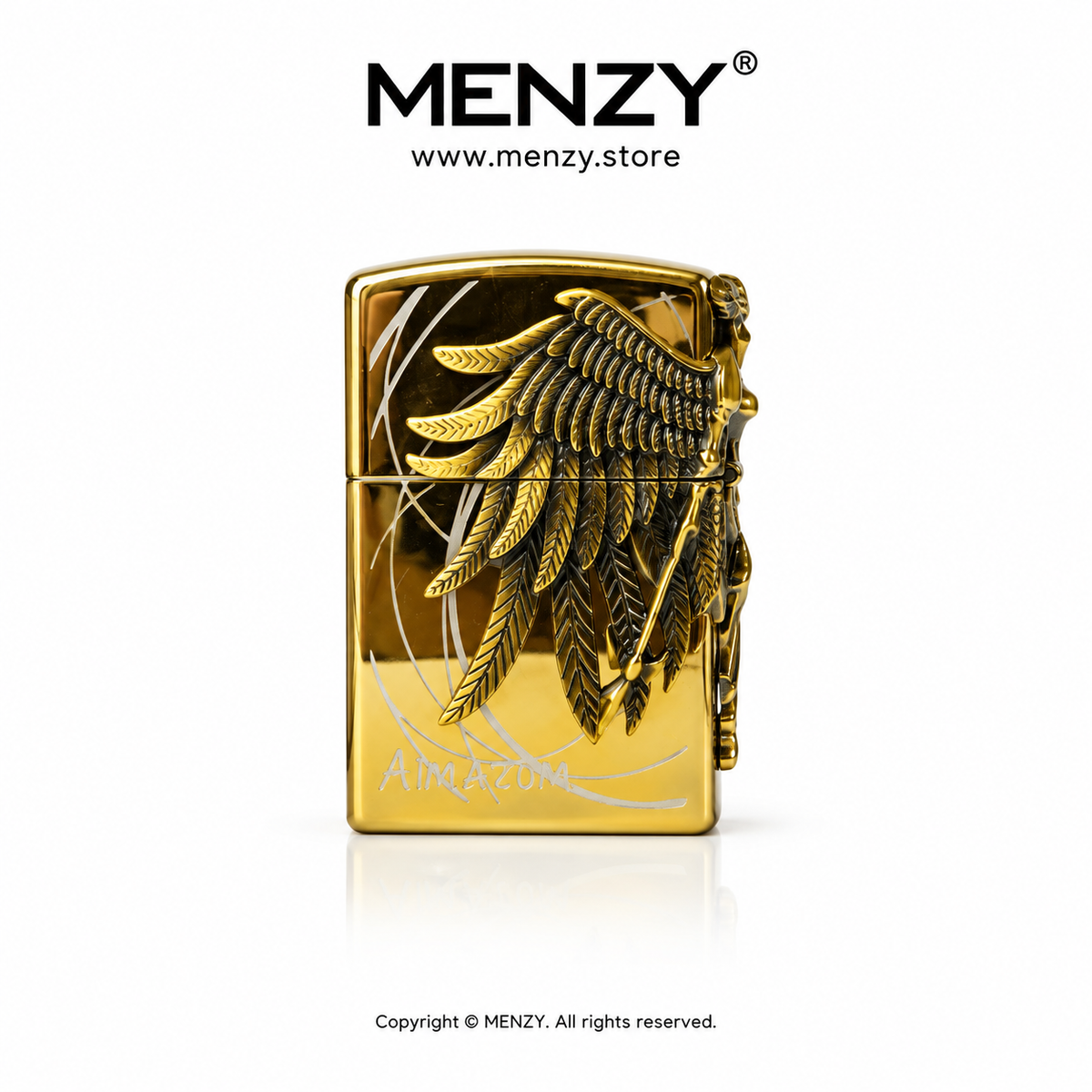 3D Amazon Zippo Style Gas Lighter