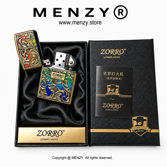 New Zorro Colorful Arabic Night Glowing Windproof Grinding Wheel Retro Zippo Lighter