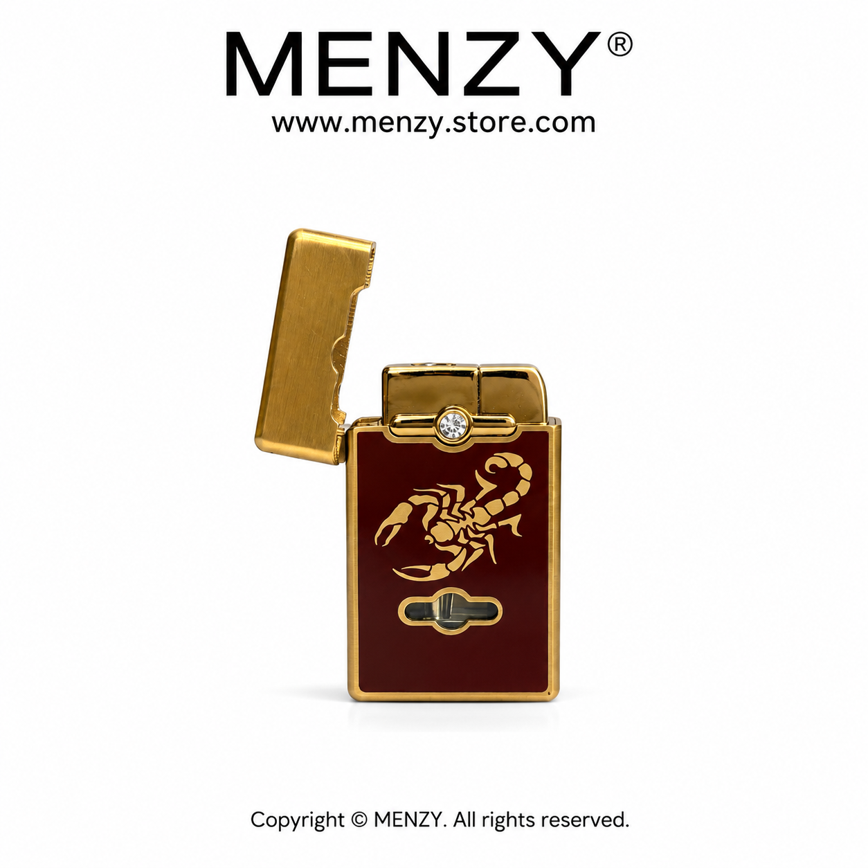 Scorpion Engraved Refillable Gas Lighter