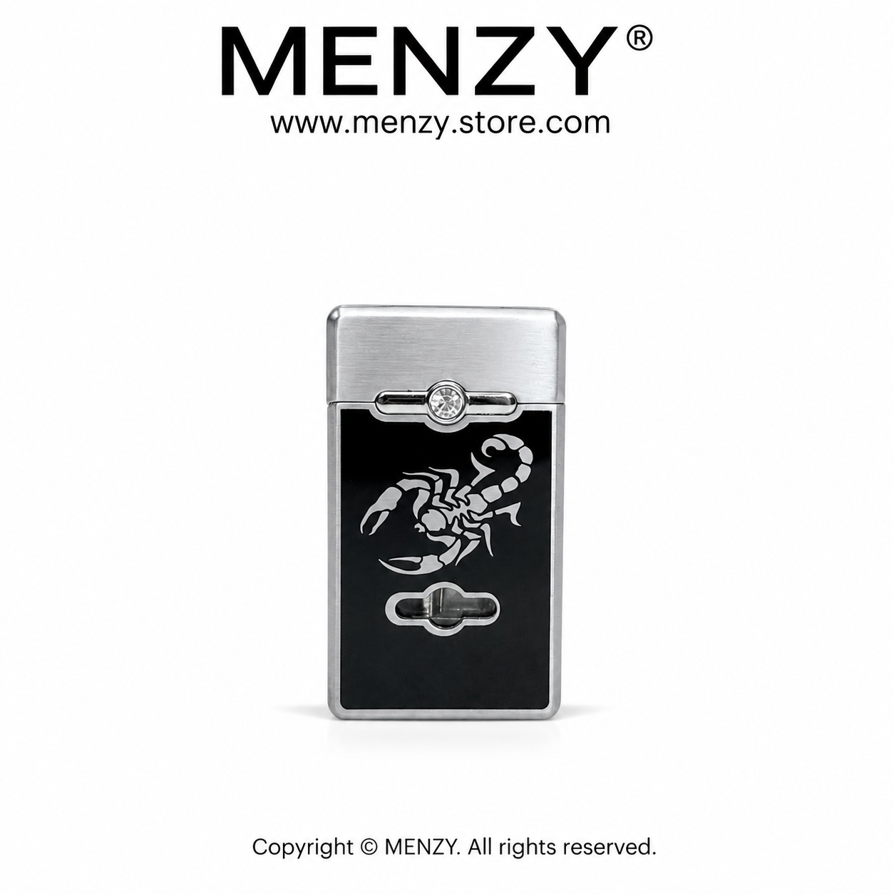 Scorpion Engraved Refillable Gas Lighter