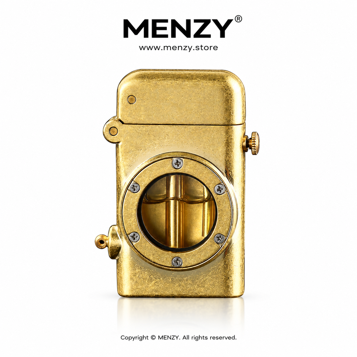 Retro ZIPPO Lighter, Windproof, One Click, Pop-up Ignition, Safety Switch, Transparent Oil Tank
