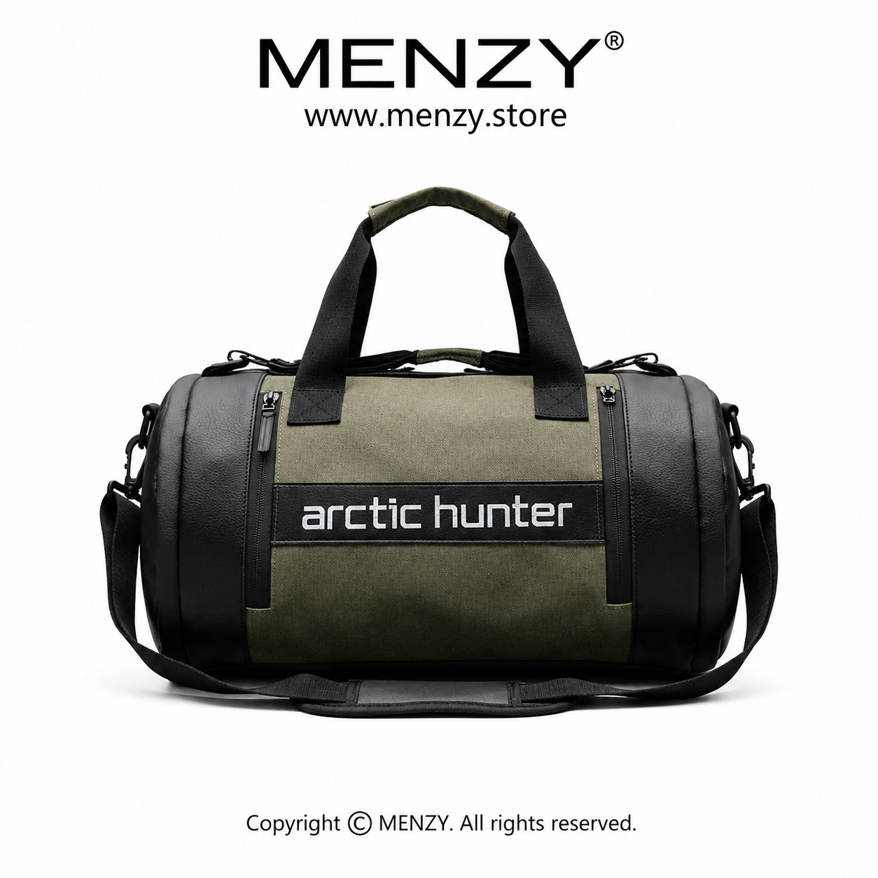 Arctic Hunter Premium Travel & Gym Bag PU Leather & Stylish Duffel Bag