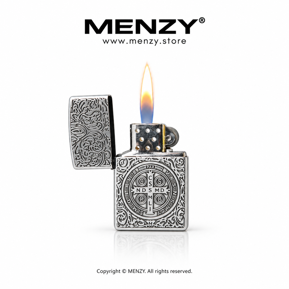 Grinding Wheel Cross  Nostalgic Gas Lighter