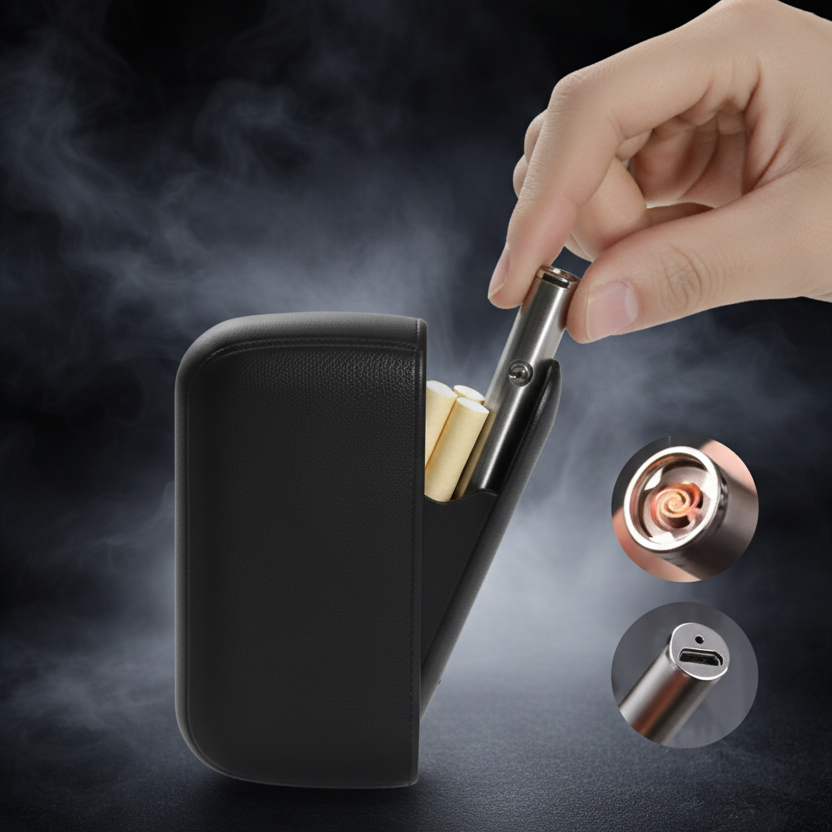 Ultrathin Portable Waterproof Creative Cigaret Case With Lighter image 3