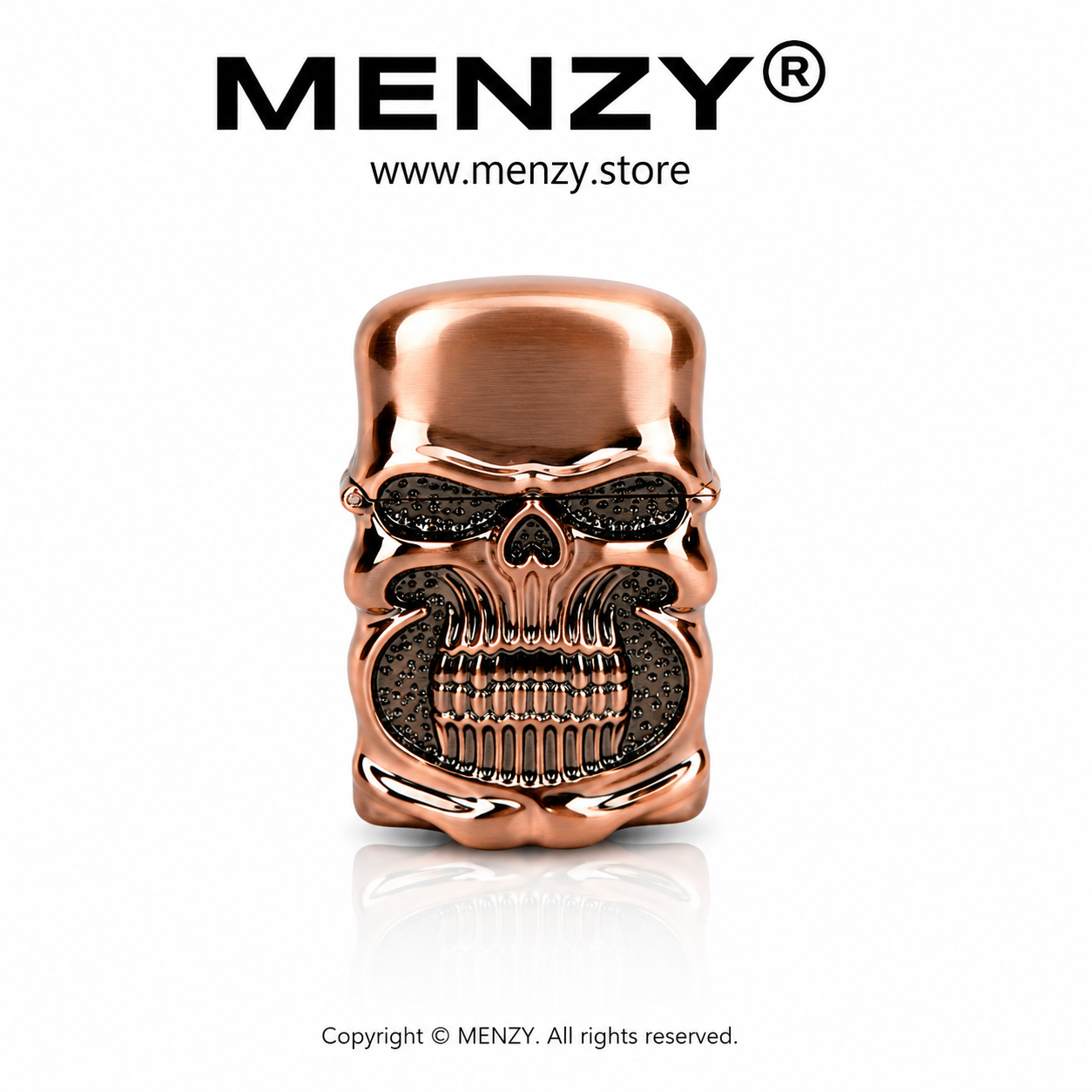 New Armor Skull Metal Retro Oil Lighter