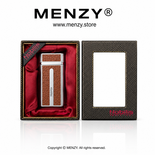 Nobilis Premium Leather Texture Gas Lighter