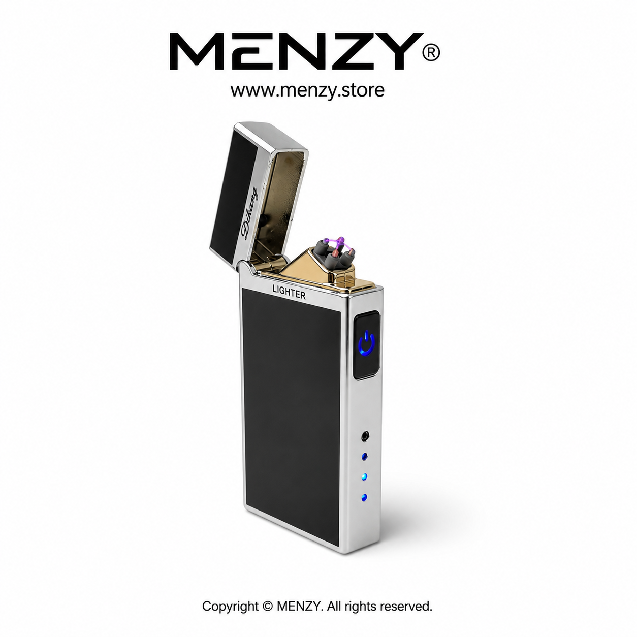 Metal Black Tang Electric Rechargeable Lighter