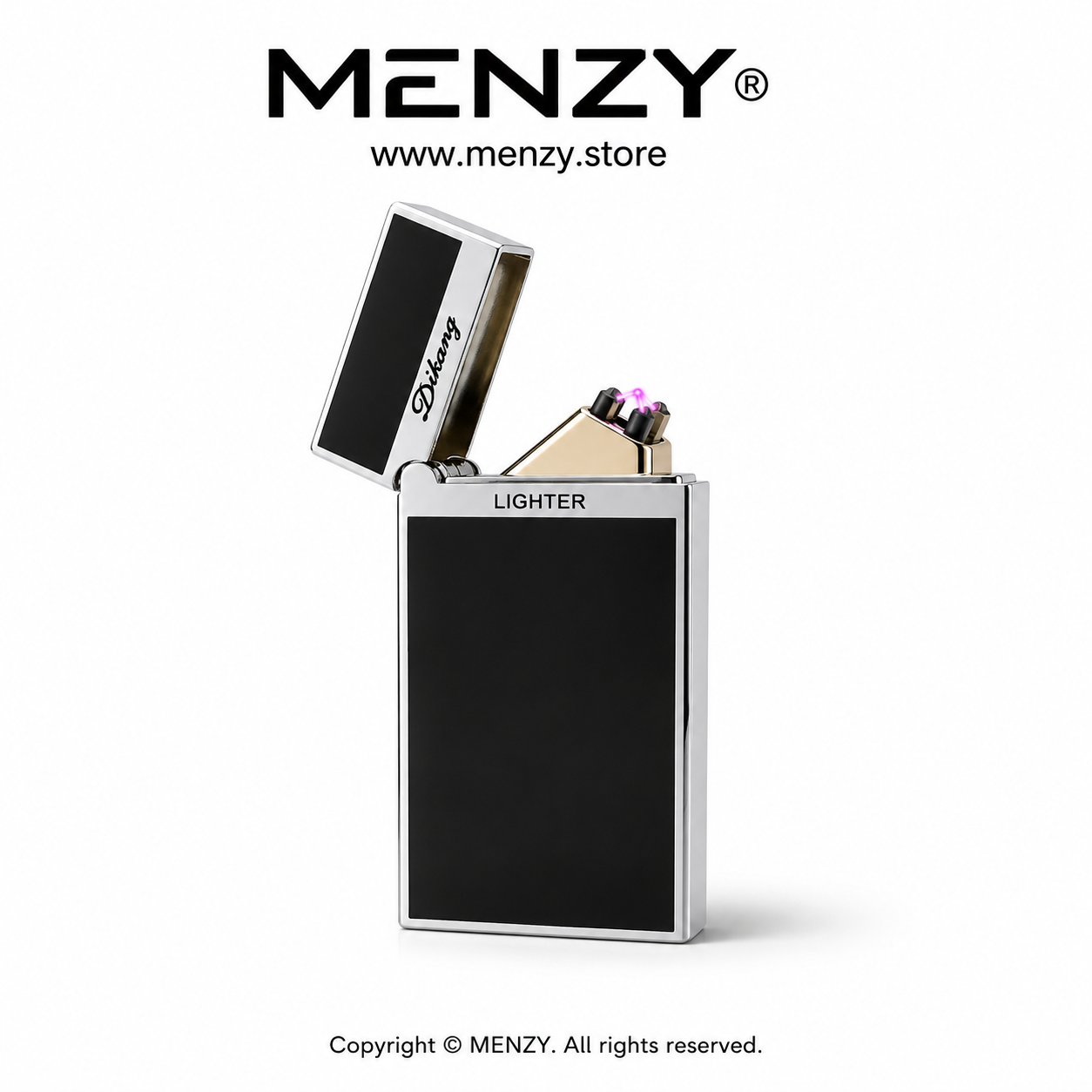 Metal Black Tang Electric Rechargeable Lighter