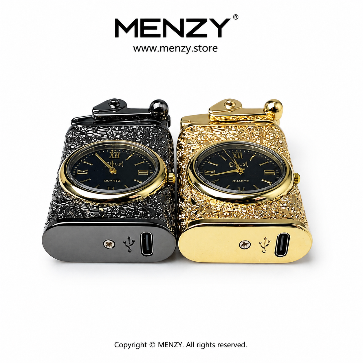 Electric Rechargeable Lighter With Watch