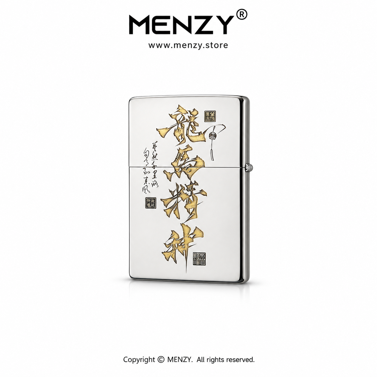 ZORRO 4th Generation 865 White Nickel Plain Thin Kerosine Lighter, Retro Brass Windproof Lighters