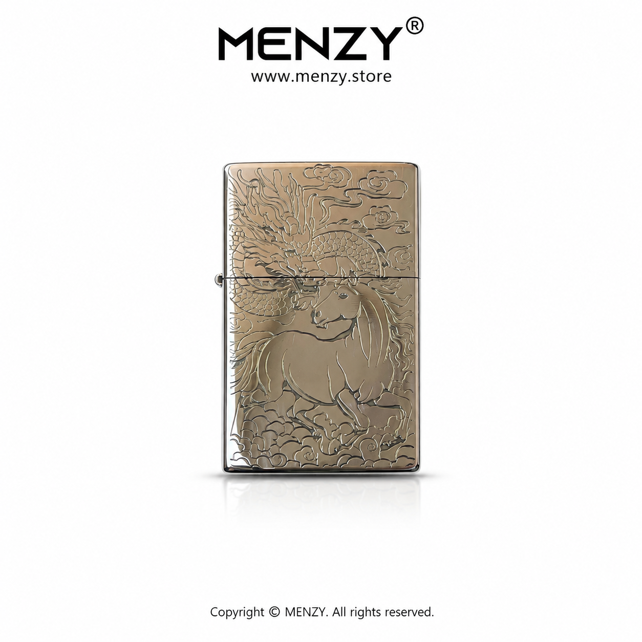 ZORRO 4th Generation 865 White Nickel Plain Thin Kerosine Lighter, Retro Brass Windproof Lighters