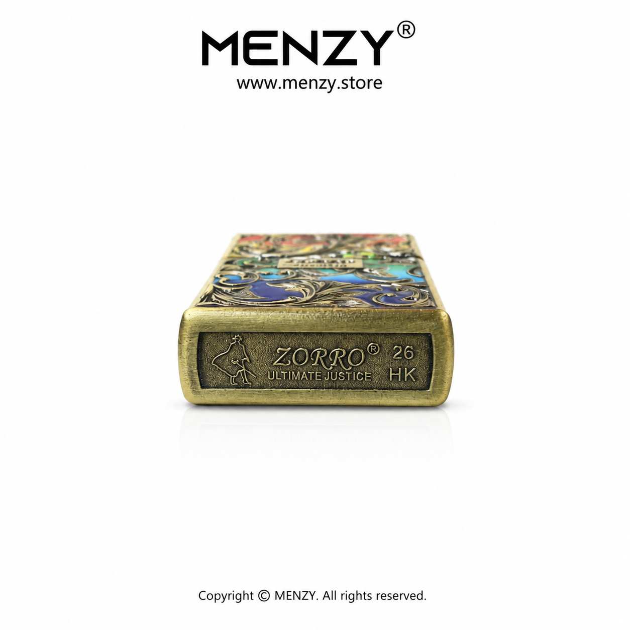 New Zorro Colorful Arabic Night Glowing Windproof Grinding Wheel Retro Zippo Lighter