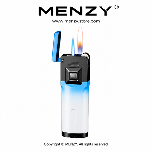 Gradient Double Flame Lighter Elegant Open Flame