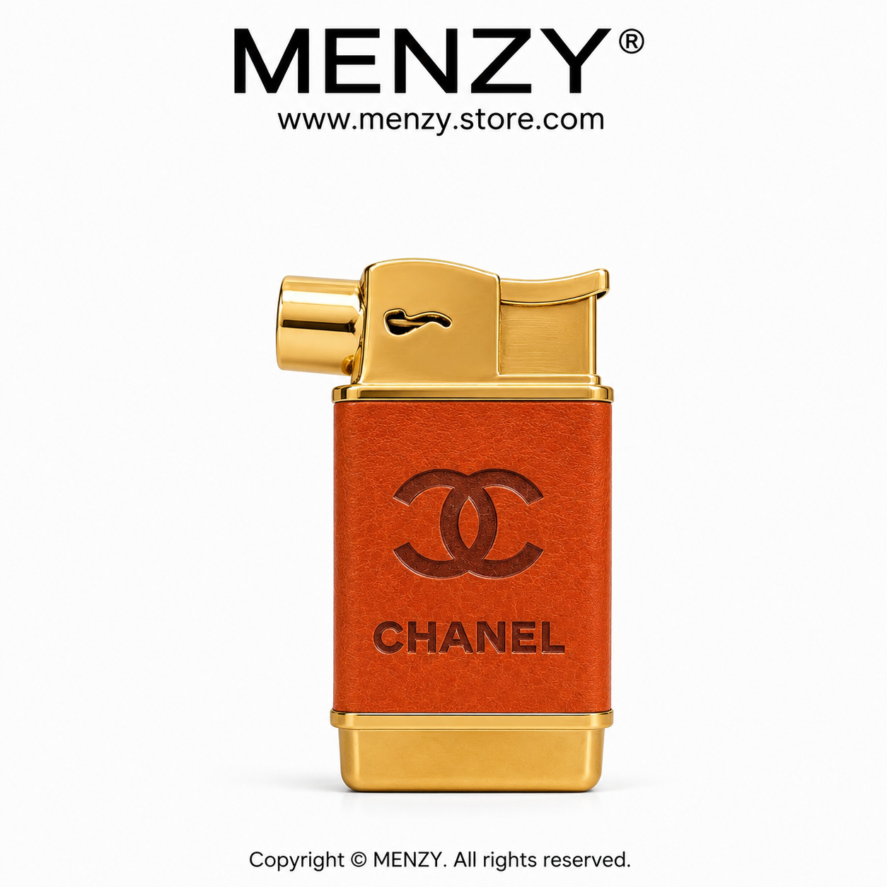 Leather Body Windproof Gas Lighter