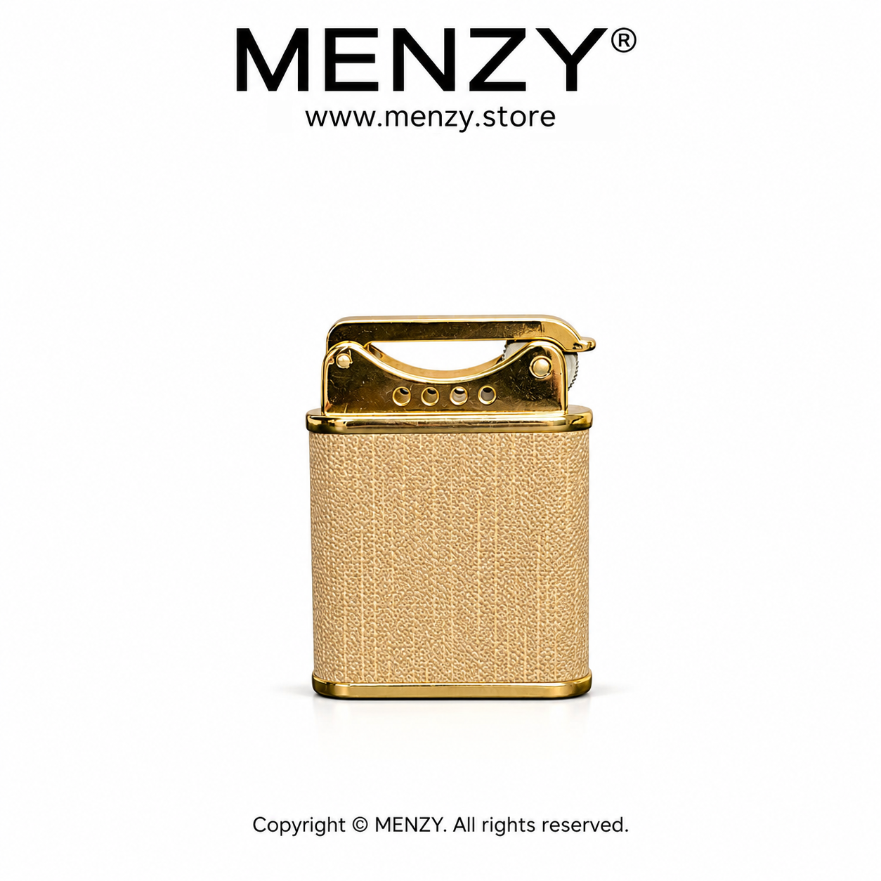 Leather Body Squre Gas Lighter
